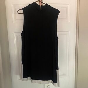 Anne Klein Black and White Sleeveless Tank Dress